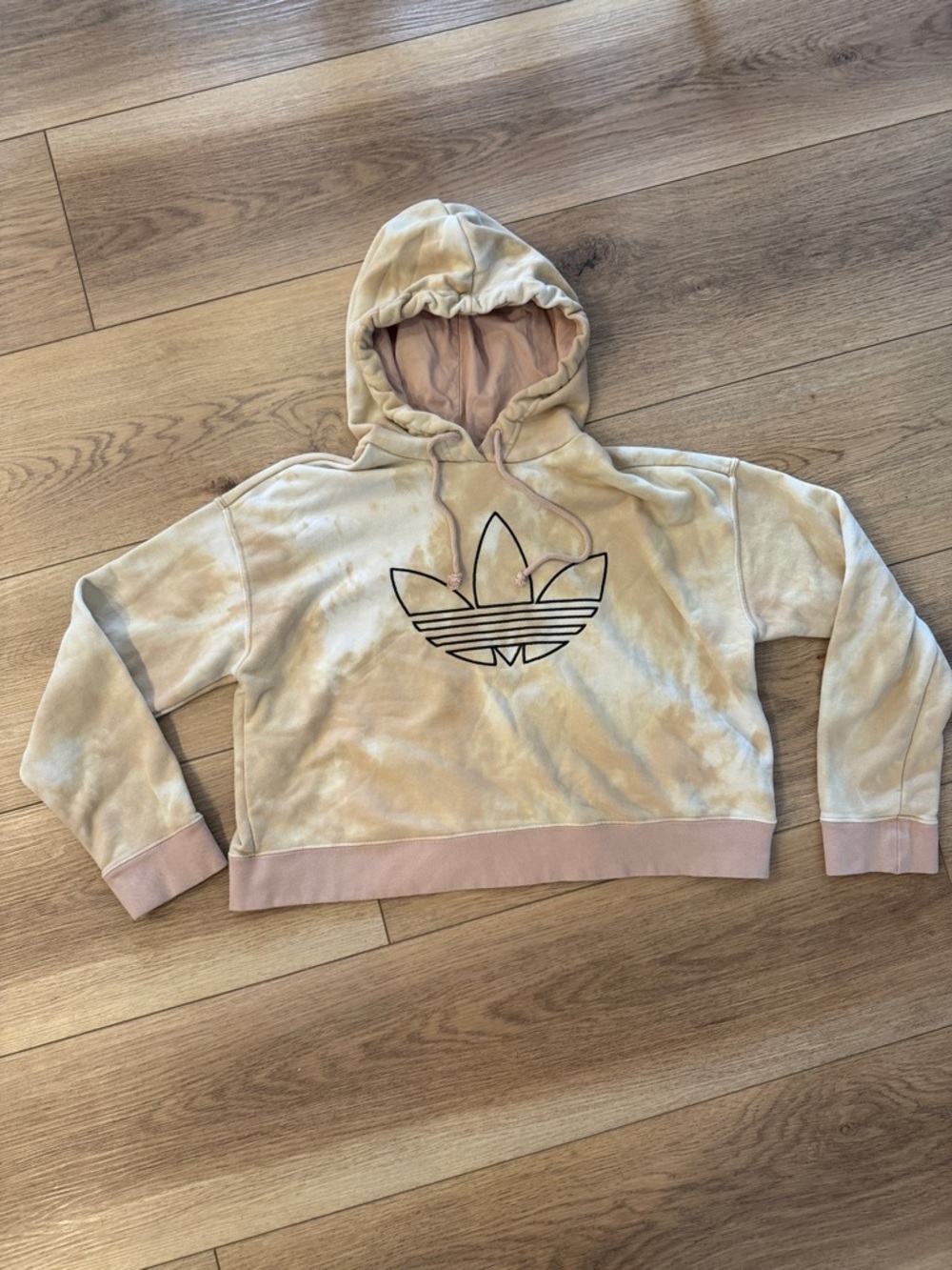 Adidas Originals Tie Dye Crop Hoodie Size Medium